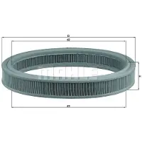 MAHLE ORIGINAL Luftfilter LX 332 für Ford Escort IV Fiesta III Courier Orion