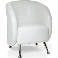 Hjh OFFICE ST. LUCIA | 1-Sitzer - Loungesessel Weiß