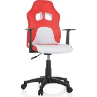 Hjh OFFICE TEEN GAME AL - Kinderdrehstuhl Rot / Weiß