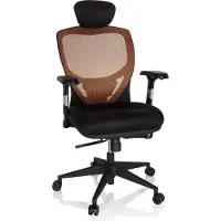 Hjh OFFICE VENUS BASE - High End Bürostuhl Orange / Schwarz