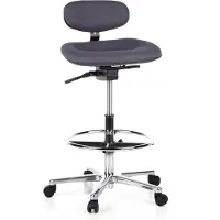 Hjh OFFICE WORK MF - Arbeitsstuhl Arbeitshocker Anthrazit