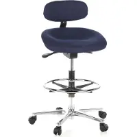 Hjh OFFICE WORK MF - Arbeitsstuhl Arbeitshocker Blau