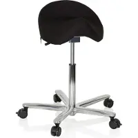 Hjh OFFICE MOVE-TEC 3D PRO I | Sattel - Arbeitsstuhl Arbeitshocker Schwarz