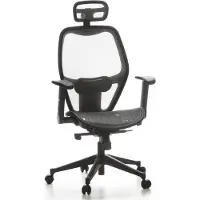 Hjh OFFICE AIR-PORT | Rücken Netz | Sitz Netz - Profi Bürostuhl Silbergrau