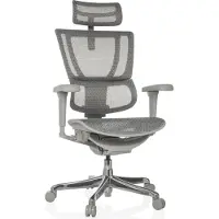 Hjh OFFICE Luxus Chefsessel ERGOHUMAN SLIM ULTRA G GEN2 Ergonomischer Bürostuhl mit Armlehnen (höhenverstellbar) Netzstoff Drehstuhl für Büro, Zuhause
