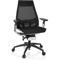 Hjh OFFICE GENIDIA SMART WHITE CM Netz - Profi Bürostuhl Schwarz / Weiß / Chrom
