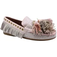 Kurt Geiger London Damen Mokassins Pom Pom Moccasin - Zilverkleurig - Größe 37