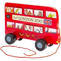 Bigjigs Holzspielzeug London Bus Nachziehfigur