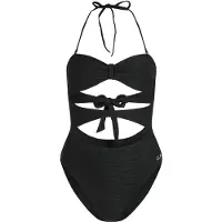 Karl Lagerfeld Karl Rib Rio Swimsuit Black Größe: L | Badeanzüge Outlet | Damen | Schwarz