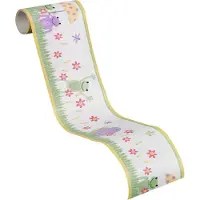 Living Walls Pastell Bordüre für Kinderzimmer Selbstklebend Tapetenbordüre mit Tier Motiv Ideal für Babyzimmer Vinyl Vliestapete mit Fröschen und Blumen