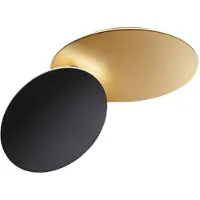 Perenz DRUM LED-Deckenleuchte aus mattschwarzgoldenem Metall 43W