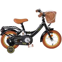Volare Ashley Kinderfahrrad - Mädchen - 12 Zoll - Schwarz - Zwei Handbremsen