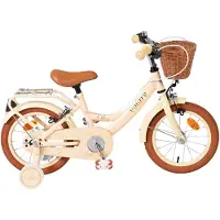 Volare Ashley Kinderfahrrad - Mädchen - 14 Zoll - Creme - Zwei Handbremsen