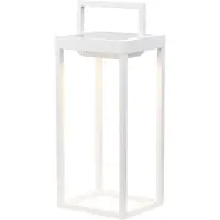 Zafferano - Home Solar 2 LED Laterne, 37,3cm - 2W Wand- und Tischleuchte mit Akku und Dämmerungssensor - Schwarz