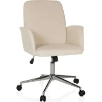 Hjh OFFICE Home Office Bürostuhl SOLAO CORD Schreibtischstuhl mit Armlehnen Stoff Drehstuhl