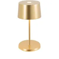Zafferano Olivia Pro Mini-LED-Tischleuchte, Gelbgold, wiederaufladbar und dimmbar - 2200-2700-3000K, 9 Stunden bei maximaler Leistung
