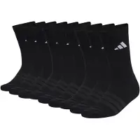 Adidas Unisex Socken, 9er Pack - Cushioned Sportswear Crew Socks, Logo, gepolstert, einfarbig