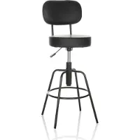 Hjh OFFICE Barhocker DISC HIGH Kunstleder Hocker bis 120 kg belastbar Sitzhöhe 69 - 82 cm