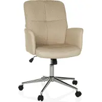 Hjh OFFICE Home Office Bürostuhl SOLAO 400 Schreibtischstuhl mit Armlehnen Stoff Drehstuhl