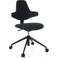 Hjh OFFICE Profi Bürostuhl PALIANO Ergonomischer Schreibtischstuhl ohne Armlehnen Stoff Schwarz Drehstuhl für Büro, Zuhause