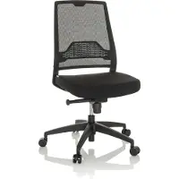 Hjh OFFICE Profi Bürostuhl PORTO ECO I Ergonomischer Schreibtischstuhl ohne Armlehnen Stoff / Netzstoff Schwarz Drehstuhl für Büro, Zuhause