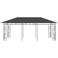 vidaXL "2026 Aktion"Garten-Pavillon Wasserdicht Design - Pop-Up-Partyzelt/ Festzelt - mit Moskitonetz 6x3x2,73 m Anthrazit DEMöbel 9584906