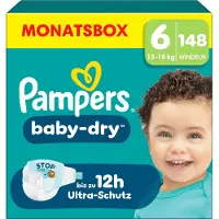 Pampers Windeln Größe 6 (13-18kg) Baby-Dry 148 St