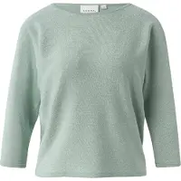Comma Strickpullover Feinstrick-Pullover mit Glitzergarn und Fledermausärmeln