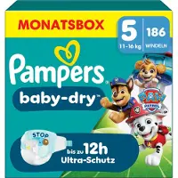 Pampers Baby Dry Gr.5 Junior 11-16kg MonatsBox Paw Patrol