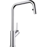 BLANCO JURENA-S, Messing galvanisch, chrom, Hochdruck, Standard, Chrom, Messing, Hebelgriffe, Einzelbild, 3/8"