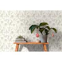 Living Walls Vliestapete "Drawn Into Nature Blumen-Tapete Mustertapete Pflanzen Natur" matt strukturiert Vliestapete Blümchen für Schlafzimmer Küche Wohnzimmer Blumen Design