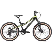 Bikestar Kinder Jugend Mountainbike 20 Zoll ab 6 - 7 Jahre | Hartail MTB Scheibenbremse Federgabel | Schwarz Grün