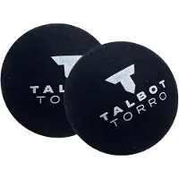 Talbot Torro Squashball, schwarz/rot, mittel, 2er Blister roter Punkt