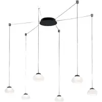 FABAS LUCE - Arabella LED-Hängeleuchter aus Metall und weißem geblasenem Glas 3547-46-102