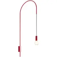 Zafferano - Filo Wandleuchte, 200° schwenkbar, lackiertes Metall, E27-Glühbirne max. 60 W enthalten, H 110 cm - Rot
