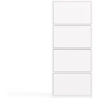 Top E Shop ALMA WHITE Kommode mit 4 Türen und 4 Einlegeböden