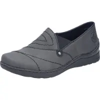 Rieker Slipper Halbschuh, Schlupfschuh mit Ziernaht und Gummizug