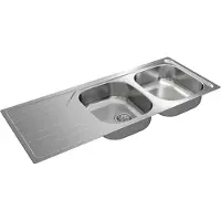 Teka UNIVERSE 80 T-XP 2C 1E, Aufsatzwanne, Rechteckig, Edelstahl, Edelstahl, 2 Becken, Rechteckig