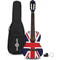 Gear4Music 1/2-Junior-Konzertgitarre von Union Jack – Paket
