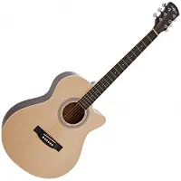 Gear4Music Single-Cutaway-Akustikgitarre von Natur