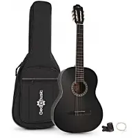 Gear4Music Konzertgitarre schwarz von – Set
