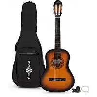 Gear4Music 3/4-Konzertgitarre Sunburst von Paket