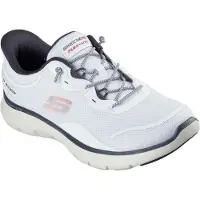 SKECHERS Slip-ins - Flex Appeal 5.0 - Easy Breezy Damen Sneaker zum Reinschlüpfen Weiß (White/Multi), 150218-WMLT