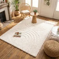 FRAAI Hochflor Teppich - Carvy Arches Creme 230x330 cm
