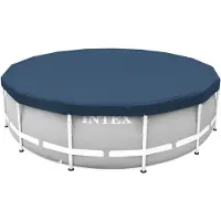 Intex 28083 Pool Abdeckplane Deluxe rund 457 cm mit 20cm Überhang Plane Cover