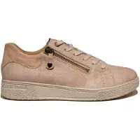 Hartjes Sneaker Damen Sophie Relief Velours Beige-Schuhgröße 38,5