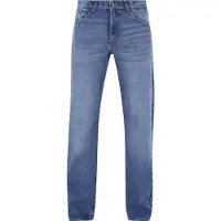 Urban Classics - Herren Heavy Ounce Straight Fit Jeans - NEW MID BLUE WASHED - W36