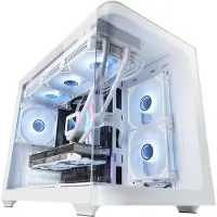 Mars Gaming MCFUSIONM, Mini Tower, PC, Weiß, micro ATX, Mini-ITX, 16 cm, 44,5 cm