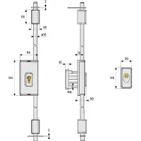 ABUS TSS550B Türstangenschloss mit Zyl., o. Stange