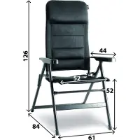 Brunner Campingstuhl Aravel 3D L hoch, schwarz